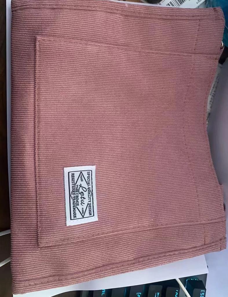 Corduroy Small Square Bag Women's Bag Large Capacity Shoulder Messenger Bag Can Be Printed Logo Handbag