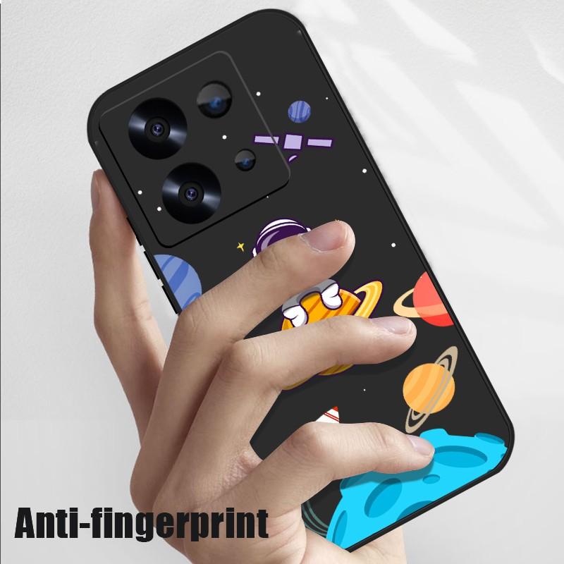 Space Astronaut Print Phone Case For Xiaomi 13T Pro Poco X6 F6 Redmi Note 13 12 Pro 11 10 Lens Protection Soft Silicone Lanyard Shockproof Slim Cover