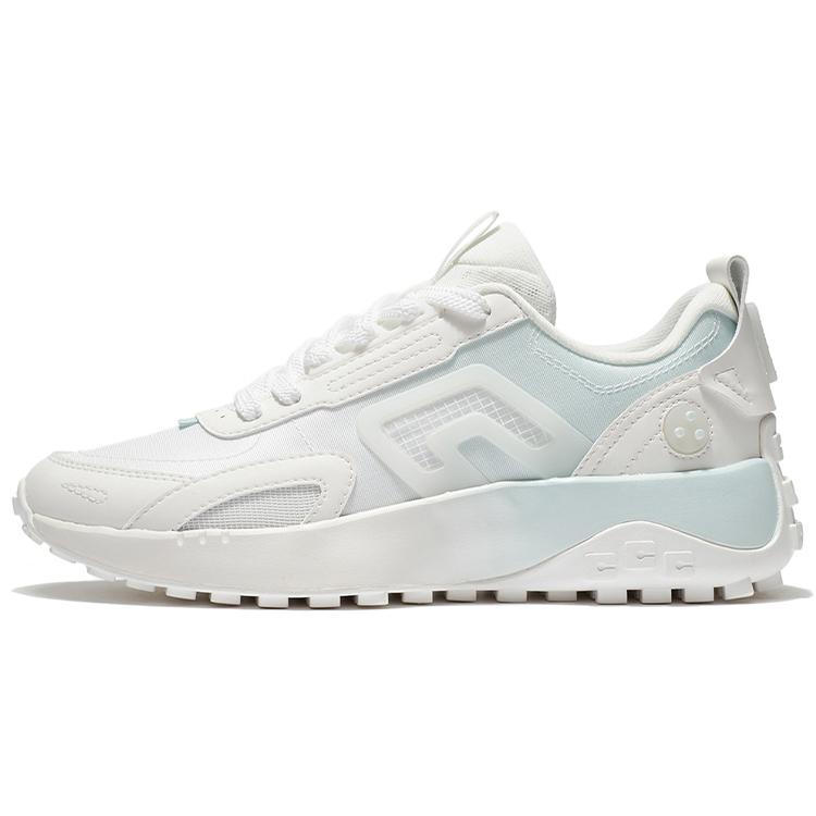 New LINING CF Casual Shoes Women's Low top Mist White/Aqua Blue AGLS046-3