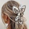 Vintage Bow Hair Clip Non-Slip Jaw Clip Strong Hold Bohemian Style Women's Beaded Jewelry Accessory