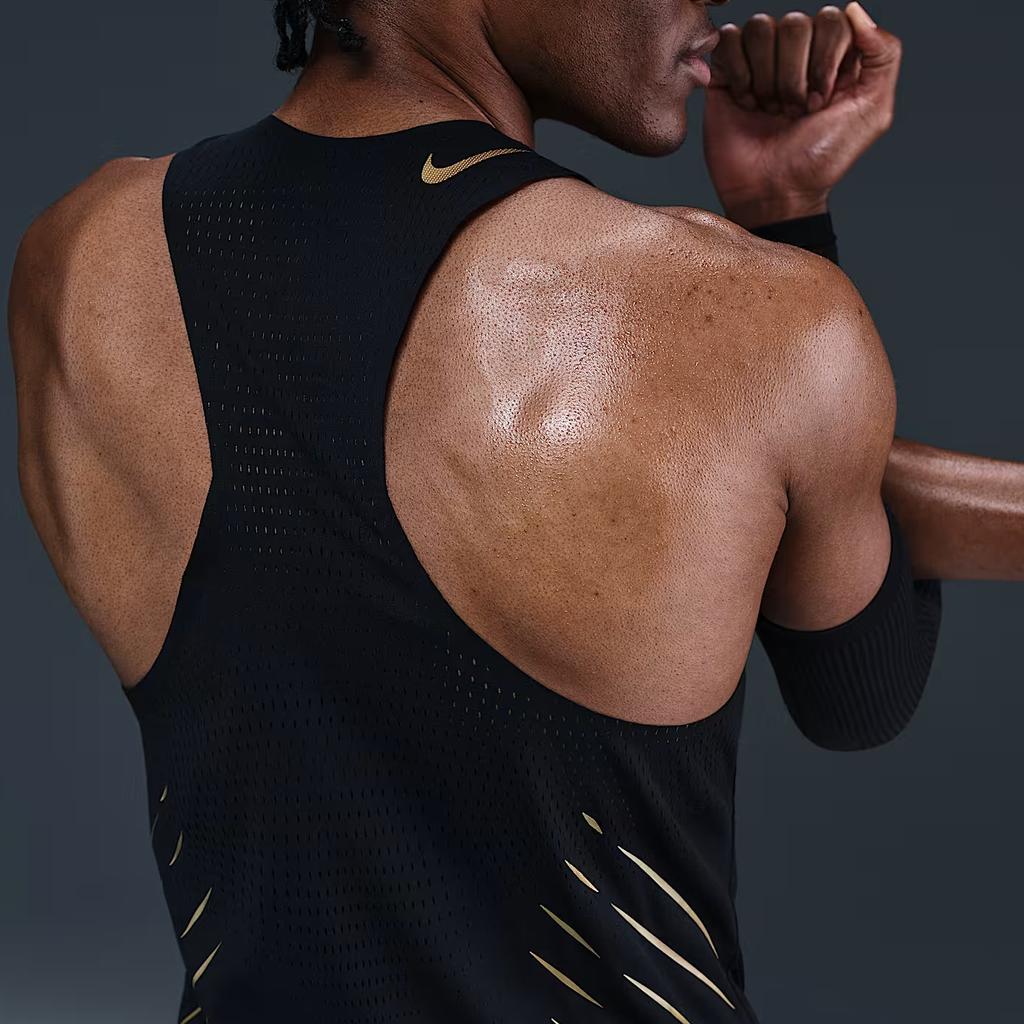 Nike Solid Color Sleeveless Logo Tank Top Men Tops Black HQ4195-010