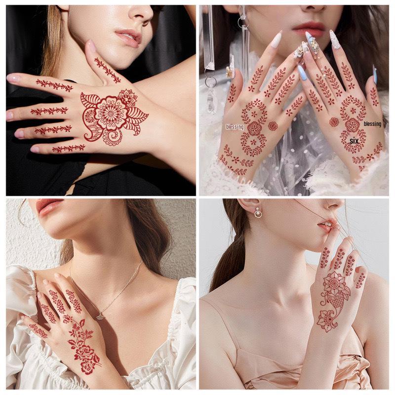 Dark Hand Tattoo Stickers: Original, Beautiful Hand-Shaped Temporary Tattoo Templates