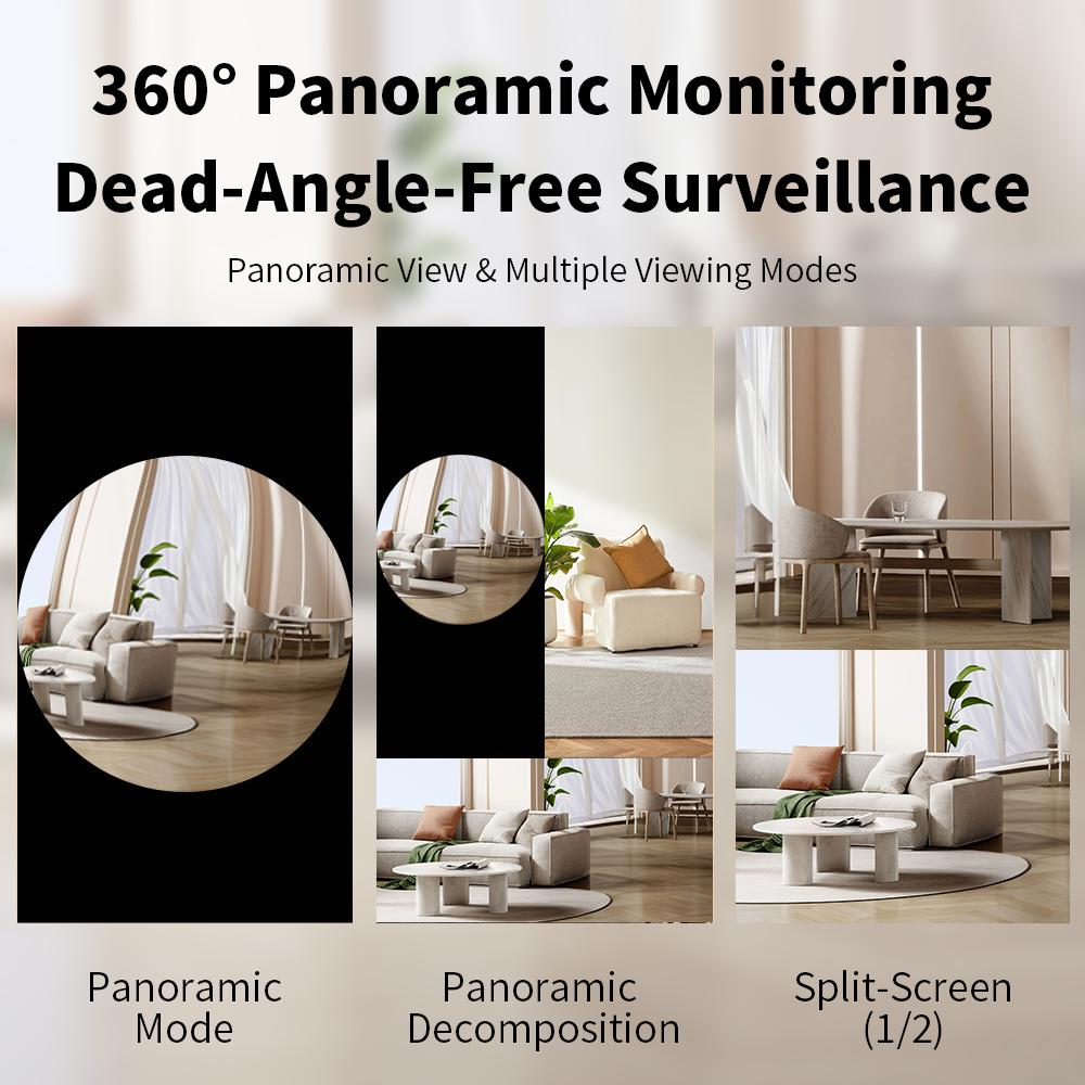Bezpečnostní kamera v žárovce WiFi, Plnobarevné noční vidění, Obousměrná hlasová komunikace, Bezdrouhlé automatické sledování, 360° panoramatický rybí oko, Vnitřní IP CCTV kamera