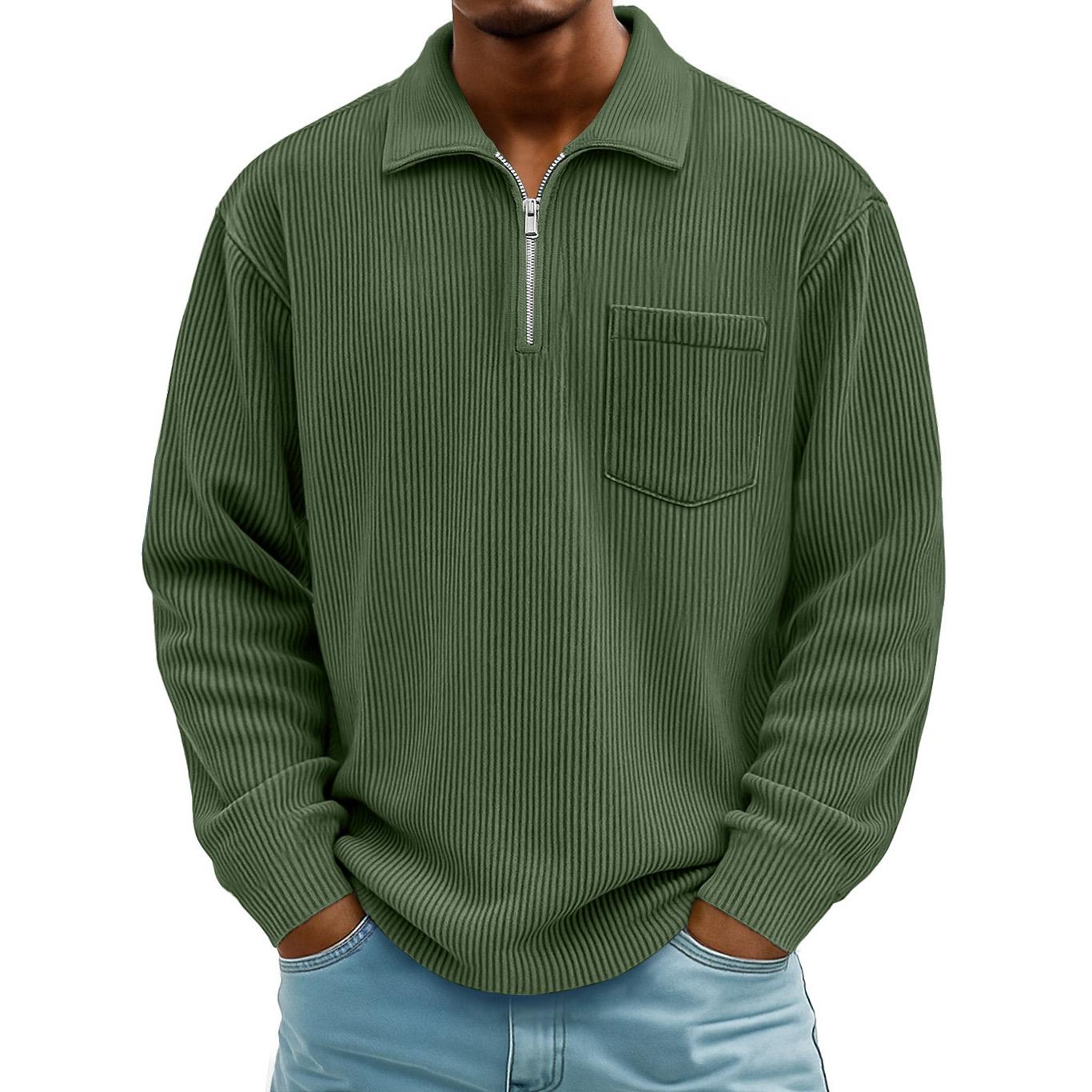 

Trendy Stand Collar Jumper Men Autumn Winter Fashion Zipper Sweater Thick Long Sleeve Warm Clothes Pullover Knit Tops XXXXXL