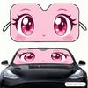Q-version Big Eyes Sun Visor Portable Car Front Windshield Sun Curtain Heat Insulation Auto Sun Protection Accessory