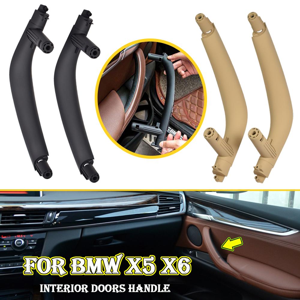 For BMW X5 X6 F15 F16 2014 2015 2016 2017 2018 Left Right 3Pcs/set Car Inner Doors Handle Pull Trim Cover Black