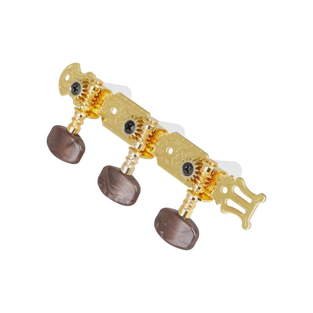Agate Head Classical Guitar Tuning Pegs - Open-Type, Three-In-Line