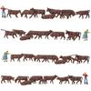 1:87 Scale Cow Models, 36-Piece Set, for Architectural Use in Farms, Ranches, and Cow Farms, Micro Landscapes, and Decorative Layouts, Dioramas, Educa