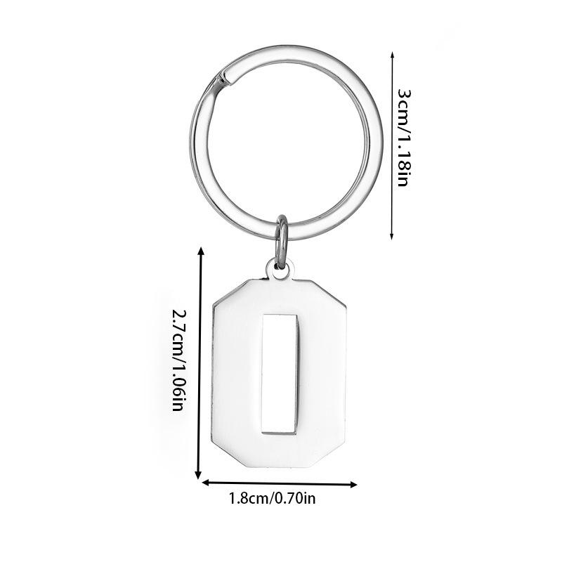 Creative and Unique New Digital Stainless Steel Key Ring Charms – Minimalist Digital Keyrings