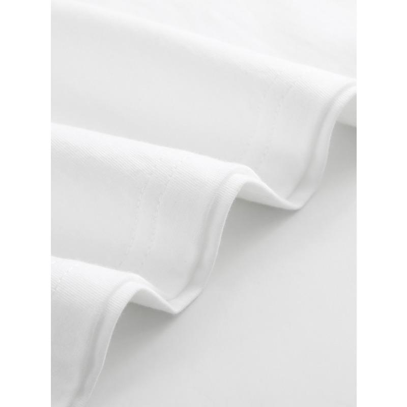 European sizes STYLE "tie pattern print, men's round neck short sleeved T-shirt, simple and fashionable T-shirt