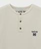 Seteo Waffle Henley Neck T-Shirt Cream