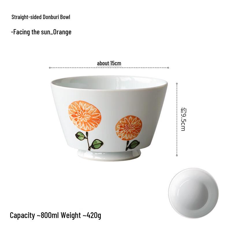 Japanese Style Underglaze Ceramic Anti-Scald Soup Bowl