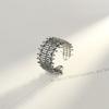 Multi-layered Copper Opening Adjustable Ring Rhinestone Ring Female Finger Ring Korean Style Ring