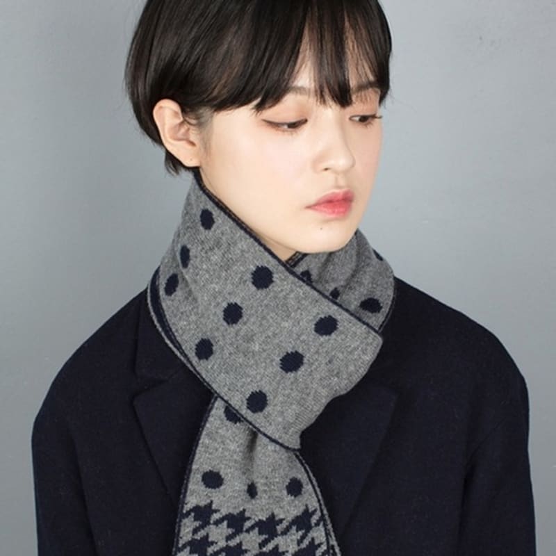 BB’DE SOLI’DE dot mini muffler navy