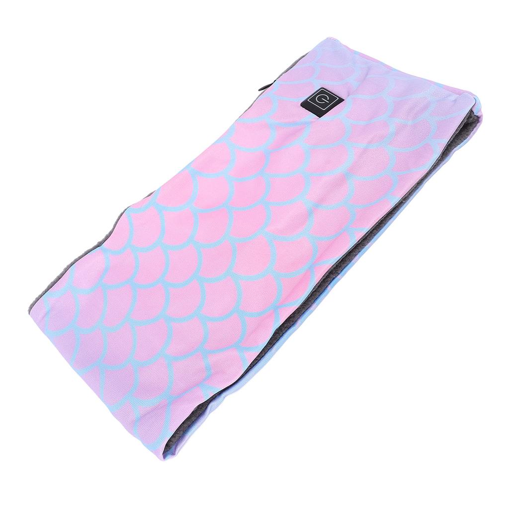 Heated Scarf Women Men Electric Heating USB Powered Neck Warmer for Winter Outdoor Cycling Pink