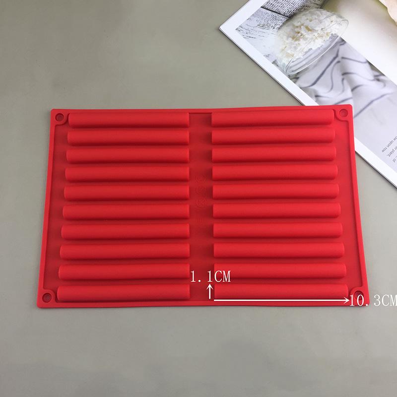 20/40 Holes Wave Rectangle/Cylinder Fondant Chocolate Silicone Mold Ice Cube Tray Mold Soap Resin Cake Candy Baking Decoration