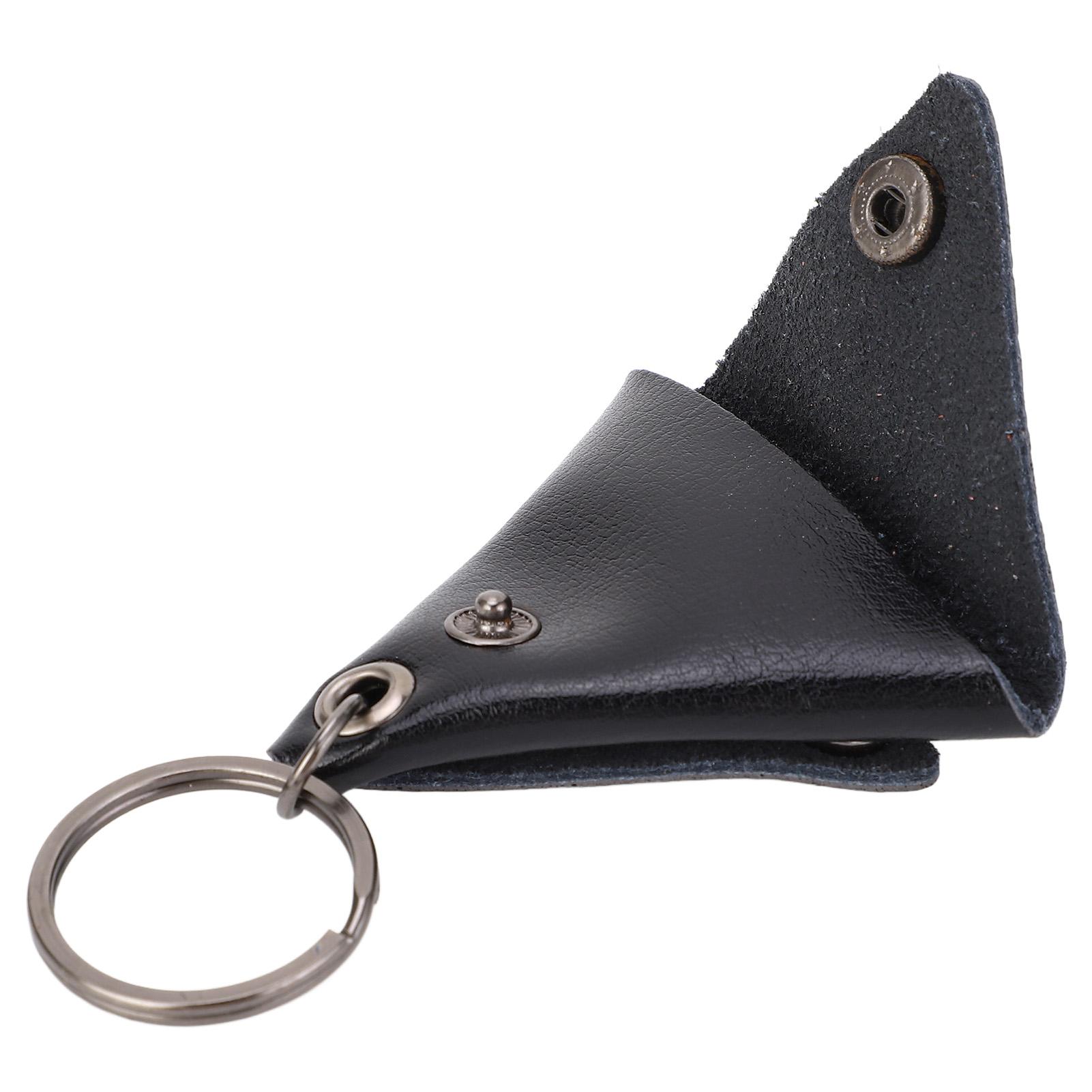 Guitar Pick Bag Faux Lther Waterproof sy to Cln Portable Keychain Design Guitar Pick Holder Case