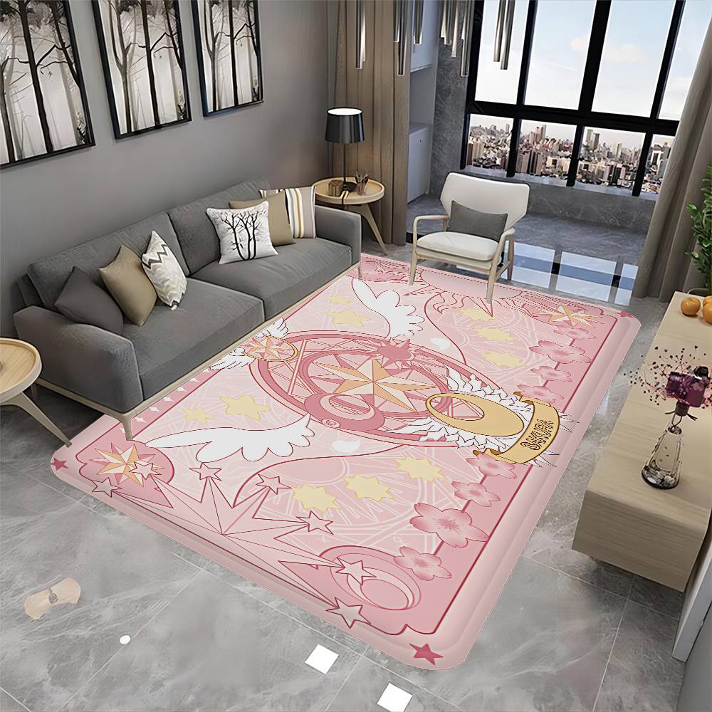 C-Cardcaptor Sakura Anime Floor Mat Retro Multiple Choice Living Room Kitchen Rug Non-Slip Modern Home Decor