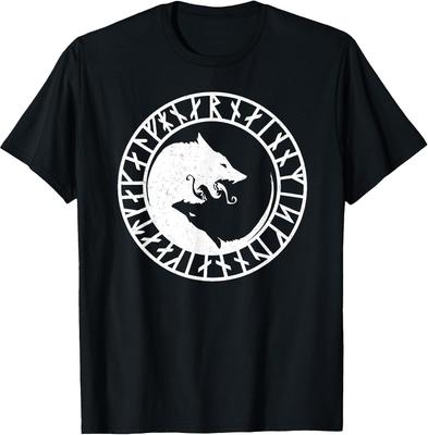 Fenrir Wolf of Odin Norse Nordic Mythology - Vikings Tatoos T-Shirt