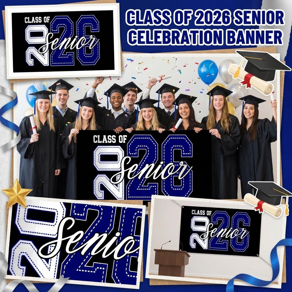 Graduation Background Cloth 2026 Graduation Event Party Decoration Hanging Cloth Banner