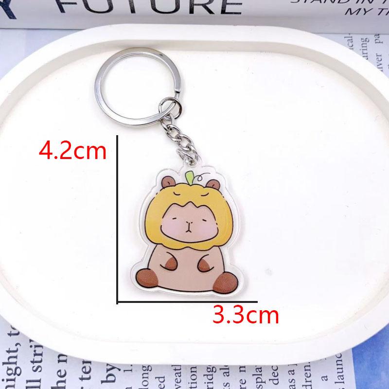 Kapibala Keychain Acrylic Creative Cute Capybara Creative Small Gift Bag Accessories Can Be Wholesale Fashion Toys Anime Cartoon
