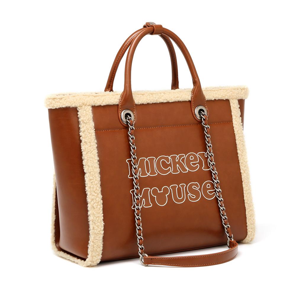 New Disney Mickey Series PU Shoulder Bag, Handbag Regular Women's Brown BMK-72148K