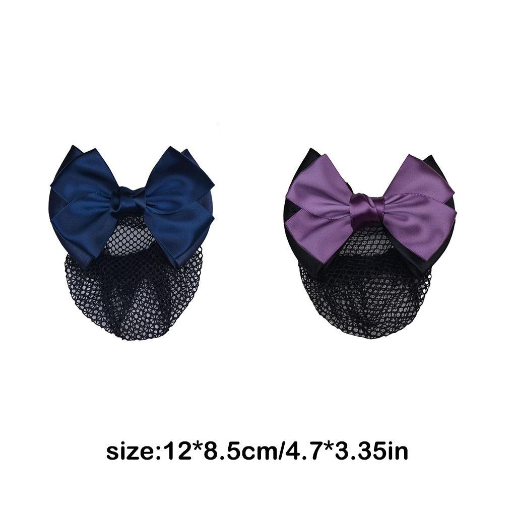 Invisible Effect Bowknot Hairnets For Bun For Professional Hair Bun Cover Bowknot Hair Clip
