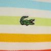 Lacoste Made In Japan Border Pattern Short Sleeve Polo Shirt 40 Fawn Women Used