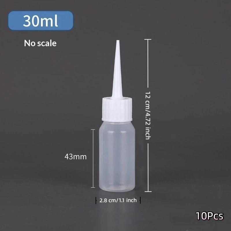 

10 шт. Пустые пластиковые бутылки-дозаторы для жидкостей, бутылочки-капельницы, насадки-иглы, контейнеры для жидкостей