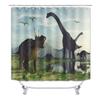 Dinosaur Shower Curtain For Bathroom, Funny Jurassic Dino World Park Shower Curtain Sets Bathtub Decor With Hooks Waterproof