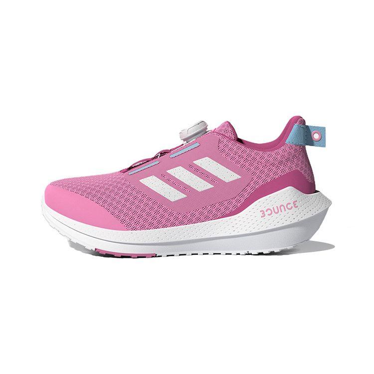 Adidas Eq21 Run 2.0 Low Top Running Shoes Kids Sneakers Pink White GZ4517