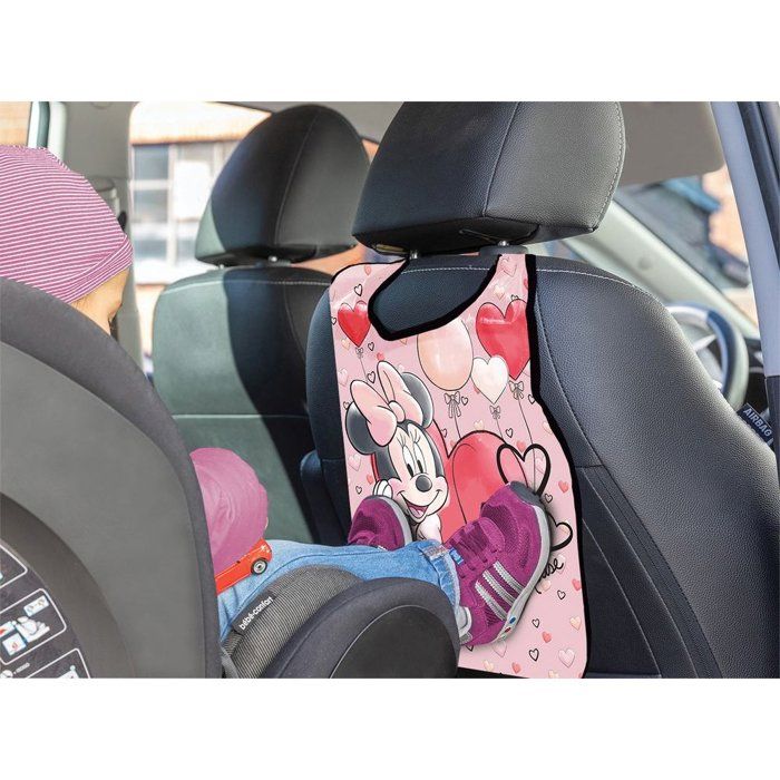 Protection de Siège Auto - TATAWAY - Minnie Mouse - PVC - Fixation Velcro - 45x56 cm