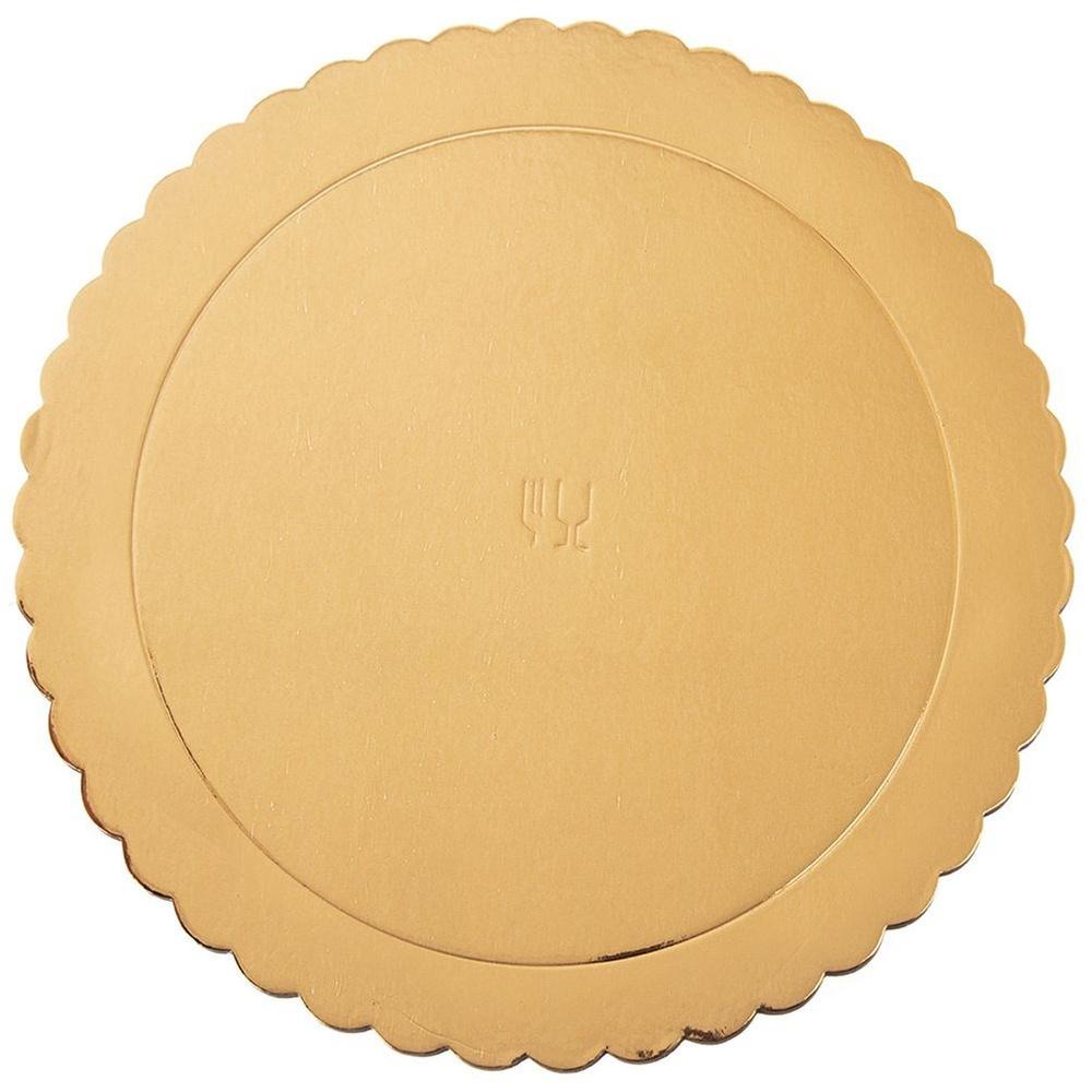 Base per Torta, Torta Rotonda Dorata, 32 Cm