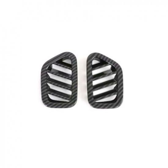 Carbon Fiber 2X Dashboard Air Outlet Vent Cover Trim For Hyundai Venue 2019-2024