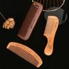 2PCS Head Massage Beard Comb Anti-static Peach Wooden Comb  Hair Care Tool Beauty Accessories