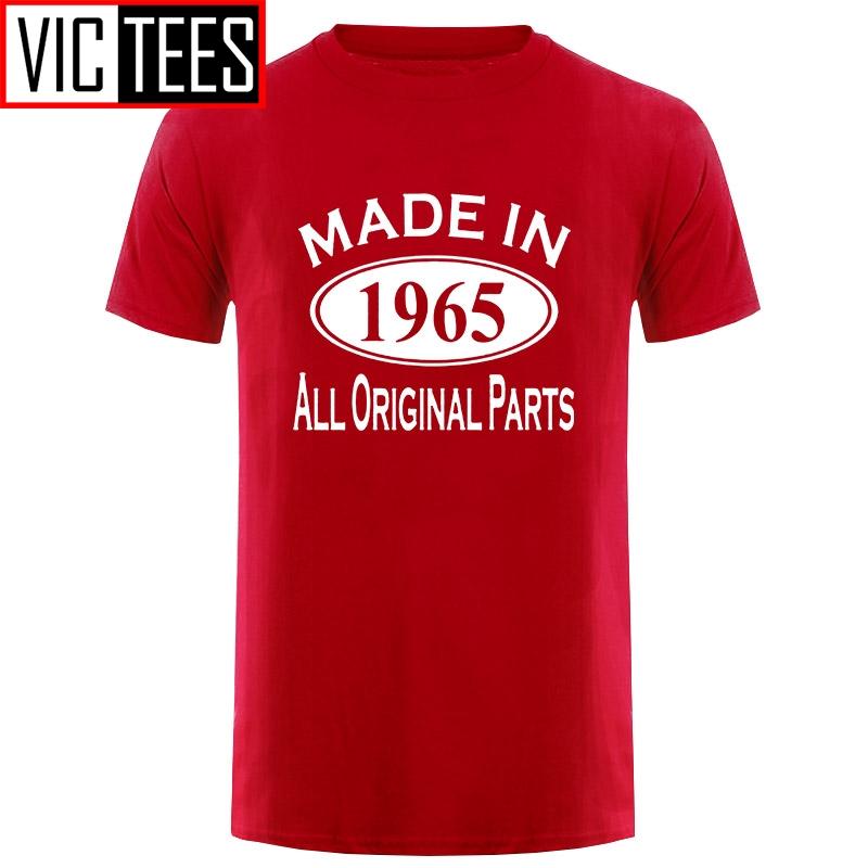 Men T Shirts Made In 1965 Mens 50th Birthday Gift T-Shirt Short Sleeves Tops
