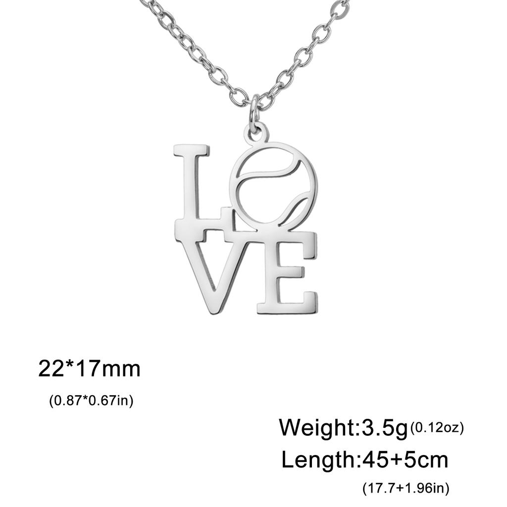 Baseball Love Pendant Couple Necklace Sport Stainless Steel Jewelry for Boyfriend Girlfriend Valentine's Day Gifts 2026 Trend