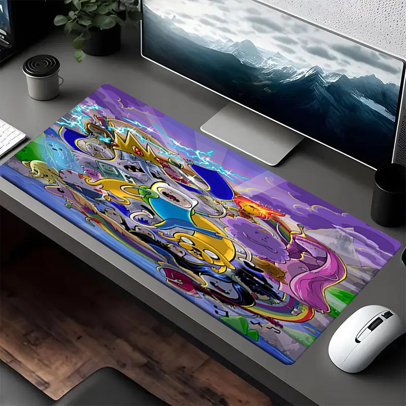 Adventure Time Theme Mouse Pad, Non Slip Rubber Base, Multifunctional Office & Home Decor, Perfect for Workspace Personalization.