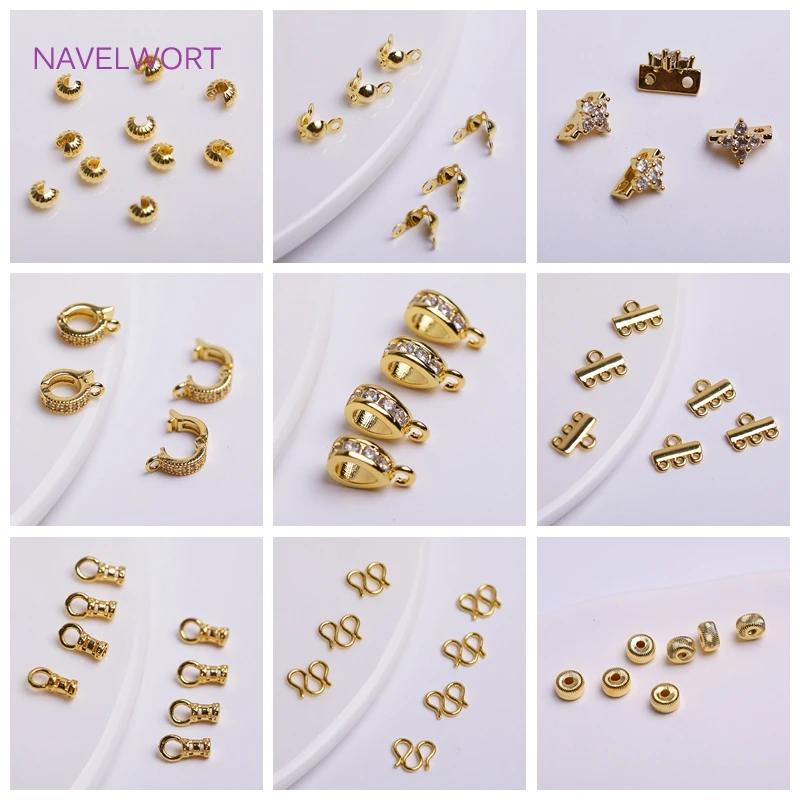 Wholesale Strong Magnetic Clasp Connector 18K Gold Plating Brass Mag-Lok Magnetic Clasp DIY Jewellery Making Supplies