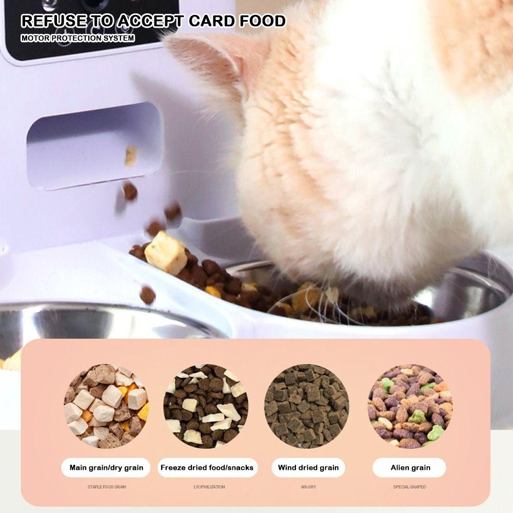 Hranitor automat pentru pisici cu control de la distanță prin WiFi, hranitor automat cu temporizator pentru pisici, distribuitor de mâncare pentru pisici pentru pisici și câini