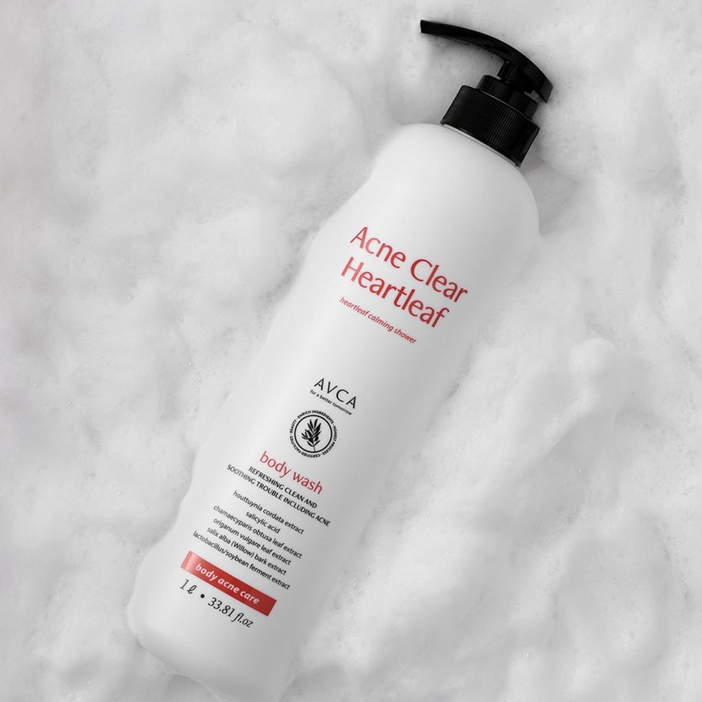 [Abka] Acne Clear Large Size Hypoallergenic Houttuynia Cordata Body Wash 1000ml X 2