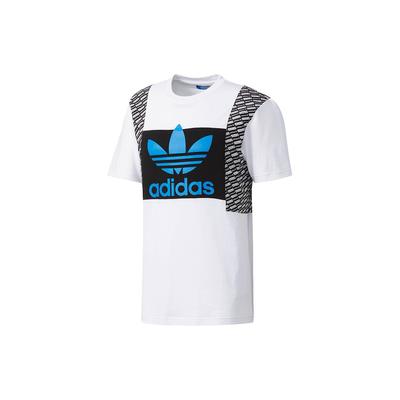 adidas Originals Kleeblatt Grafikdruck Rundhals T-Shirt Herren Oberteile Weiß BQ0914