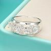 925 Sterling Silver Oval Zircon 7-10# Ring for Women Wedding Party Gift Fashion Charm Jewelry