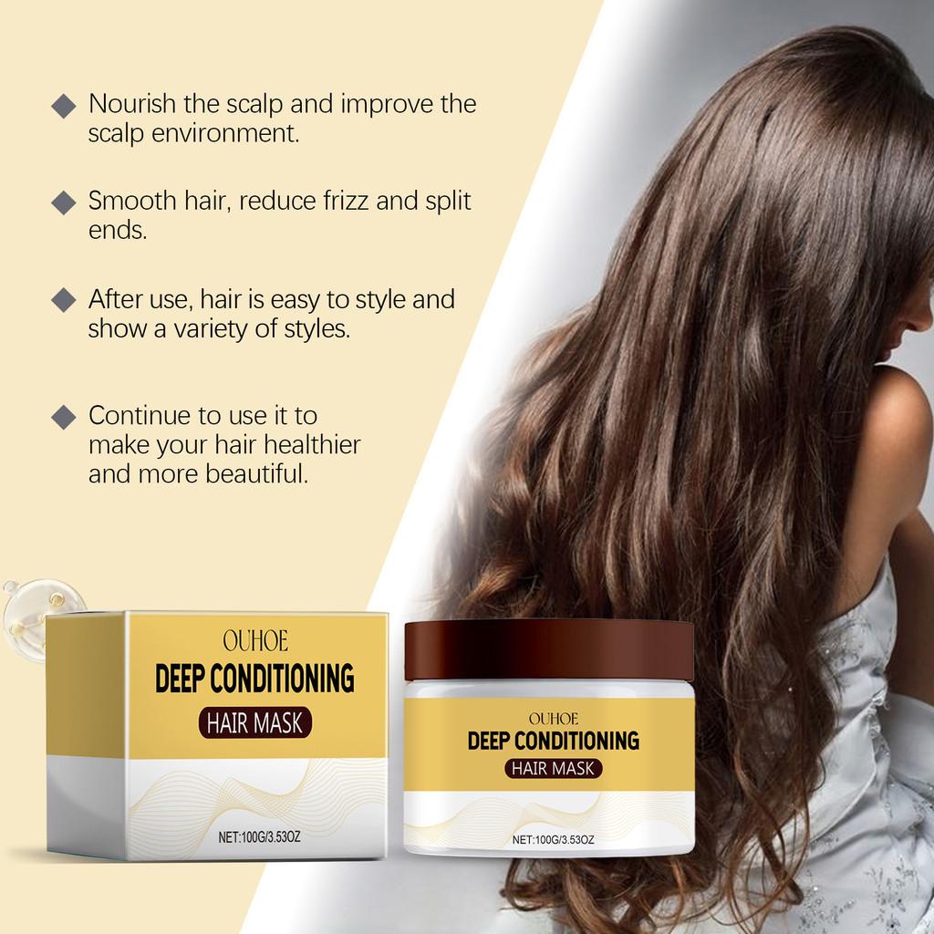 Ouhoe Nourishing Collagen Hair Mask For Dry Damaged Hair Repair And Hydration