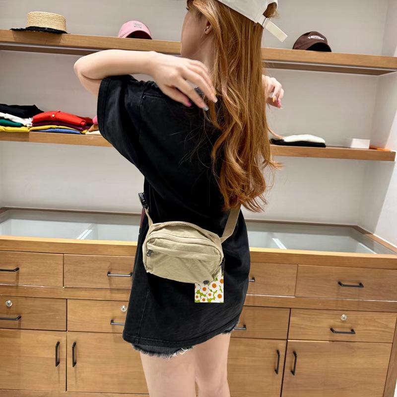 Macaron Small Square Bag Waterproof Lightweight Chest Bag Casual All-match Small Bag Single Shoulder Crossbody Phone Bag Portable