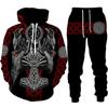 Spring Autumn 3D Printed Fierce Eagle Pattern Hoodies Sweatshirt Men's Sweatpants Set Unisex Tracksuit Fashion Men Clothing Suit