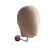 Wall Mount Mannequin Head textileCovered SpaceSaving Hat Display Stand