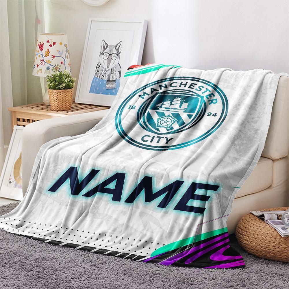 Custom Name MCFC Flannel Blanket, High Quality Comfortable for All Seasons, Home Decor, Warmth and Comfort