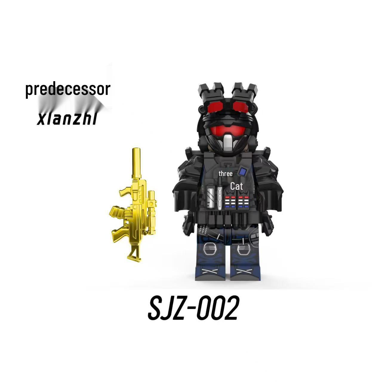 Military SJZ004 Luna Night Gu Red Werewolf Figure: Delta Special Forces Building Block