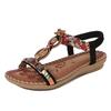 Plus Size Shoes for Women 36-43 Summer Fashion Rhinestone Beach Shoes Platform Wedges Sandalias Mujer Casual Women Sandals